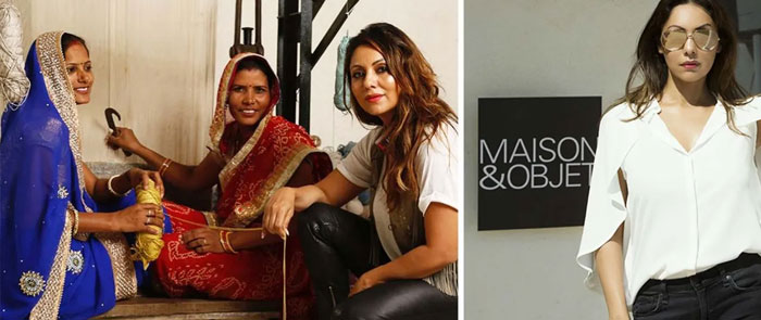 Gauri Khan has collaborated with Jaipur Rugs to launch her rug collection "Tattvam" at Maison & Object Paris in January 2018